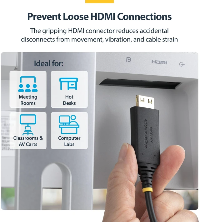 Alt view image 4 of 5 - CONNECT A USB-C LAPTOP TO AN HDR 4K 60HZ HDMI DISPLAY USING THIS 3FT ACTIVE ADAP