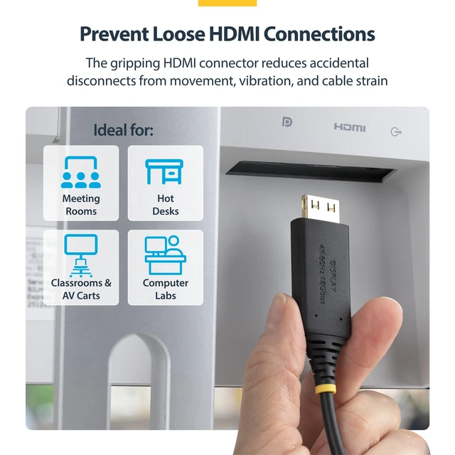 Alt view image 4 of 5 - CONNECT A USB-C LAPTOP TO AN HDR 4K 60HZ HDMI DISPLAY USING THIS 10FT ACTIVE ADA