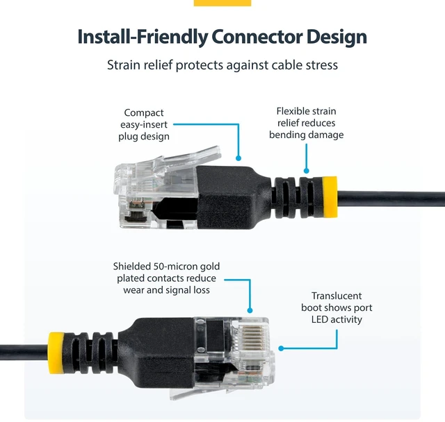 Alt view image 4 of 5 - 10-PACK OF ULTRA SLIM CAT6A CABLES IS IDEAL FOR MULTIPLE SETUPS; 10GBPS ETHERNET
