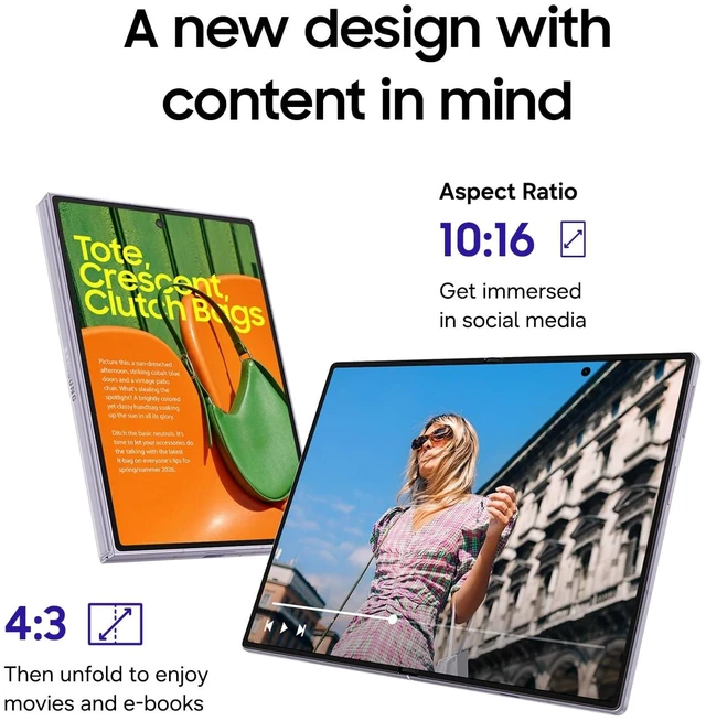 Alt view image 10 of 12 - Samsung Galaxy Z Fold8 SM-F971U 256 GB Smartphone - 7.6" Flexible Folding Screen Dynamic AMOLED 2X QXGA+ 1848 x 2448 - Octa-core (OryonDual-core (2 Core) 4.74 GHz + Oryon Hexa-core (6 Core) 3.60