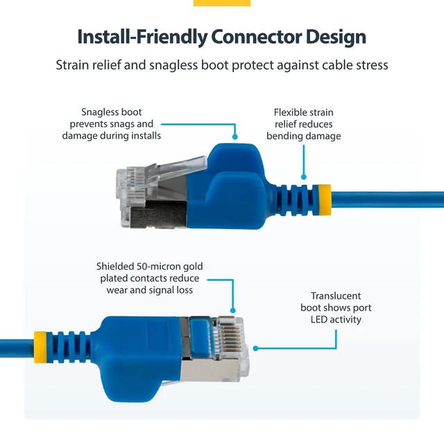 Alt view image 4 of 5 - 10-PACK OF ULTRA SLIM CAT6A CABLES IS IDEAL FOR MULTIPLE SETUPS; 10GBPS ETHERNET