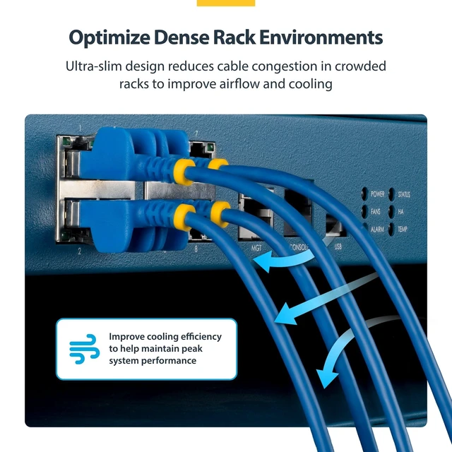 Alt view image 2 of 7 - 10-PACK OF ULTRA SLIM CAT6A CABLES IS IDEAL FOR MULTIPLE SETUPS; 10GBPS ETHERNET