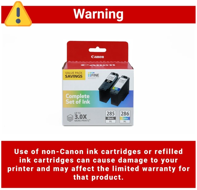 Alt view image 12 of 15 - Canon PG-285 XL / CL-286 XL Genuine Ink Value Pack (2 Cartridges), Compatible with TR7820, TS7720/7722