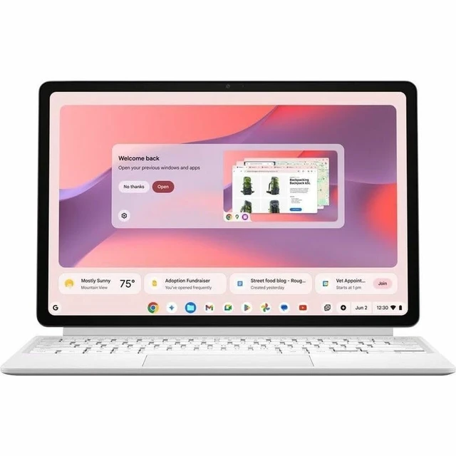 Alt view image 6 of 7 - Asus Chromebook CM32 12.1" Touch A78 + Cortex A55 4GB 64GB SSD CM3206DM4AYZ44T