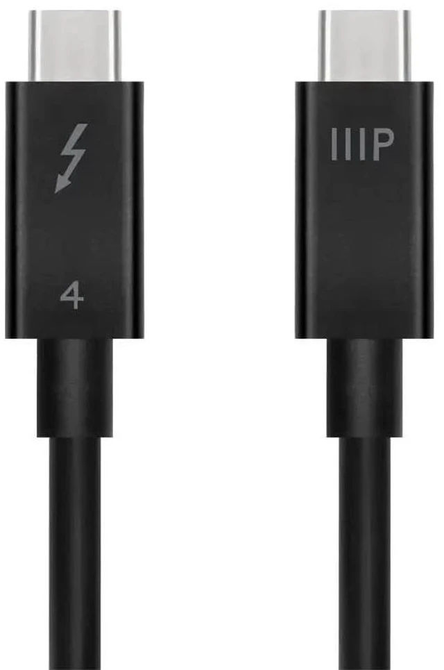 Alt view image 10 of 12 - Monoprice Thunderbolt 4 Cable, 1m, Intel Certified, USB4 Certified