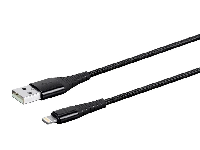 Alt view image 8 of 12 - Monoprice AtlasFlex Series Durable MFi Certified Lightning to USB Type-A Charge & Sync Nylon-Braid