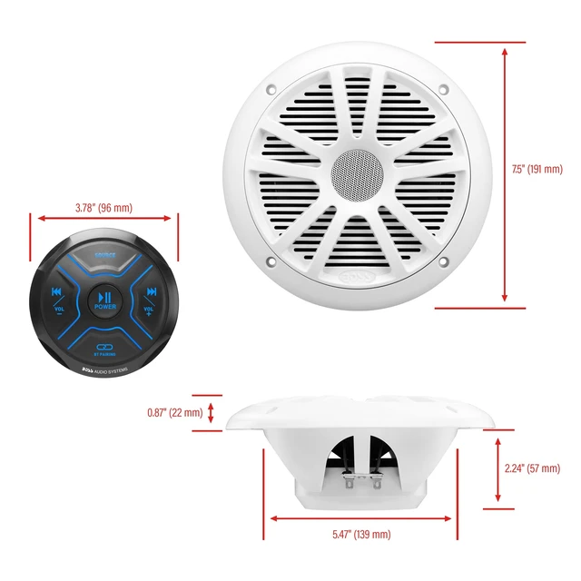 Alt view image 6 of 6 - Boss Audio MG250W.64 Kit w/MGR150B & 2 Pairs of MR6W Speakers
