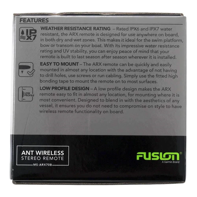 Alt view image 6 of 8 - Fusion ARX70B Wireless Remote - Black