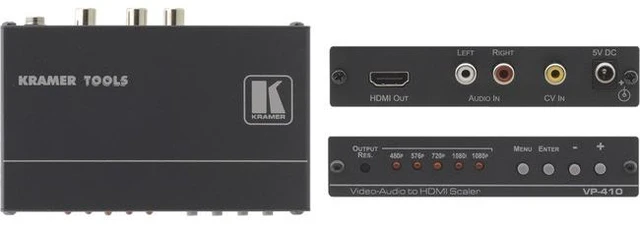 Main image of Kramer 90-041090 VP-410 Composite Video & Stereo-Audio to HDMI Scaler