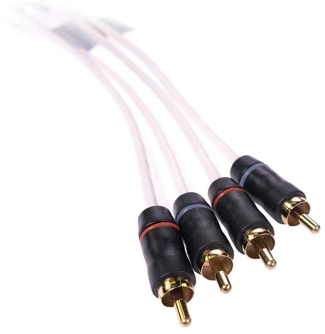 Alt view image 10 of 10 - Fusion MS-FRCA12 12 ft 4-Way Shielded RCA Cable 010-12619-00 Shielded RCA Cable