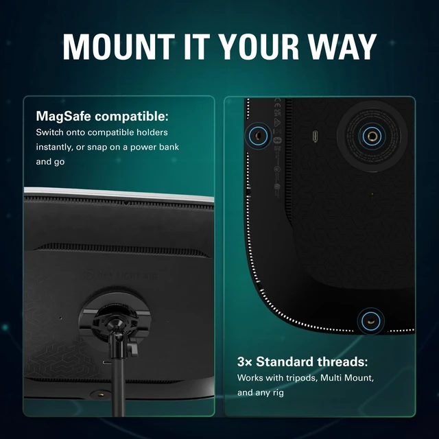 Alt view image 4 of 5 - ELGATO KEY LIGHT AIR MK.2 WITH DESK MOUNT - 15IN LED VIDEO PANEL