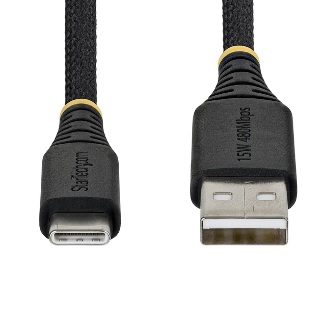Alt view image 5 of 5 - USB-A TO USB-C CHARGING CABLE SUPPORTS 15W/3A FAST CHARGING AND USB 2.0 (480MBPS