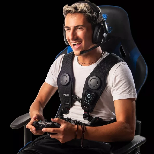 Alt view image 2 of 6 - Woojer Haptic Vest 3 For Games, Music, Movies, VR & Wellness WJRV3-101, Black