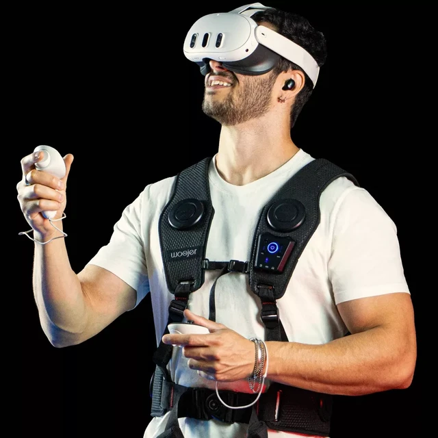 Alt view image 4 of 6 - Woojer Haptic Vest 3 For Games, Music, Movies, VR & Wellness WJRV3-101, Black
