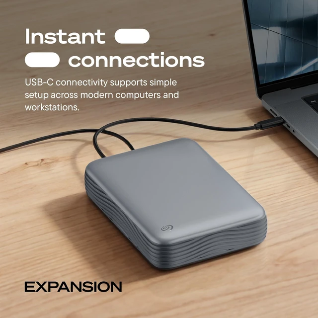 Alt view image 5 of 6 - Seagate Expansion 8 TB Desktop Hard Drive - 3.5" External - USB 3.0