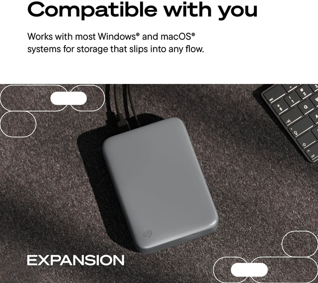 Alt view image 6 of 6 - Seagate Expansion 8 TB Desktop Hard Drive - 3.5" External - USB 3.0