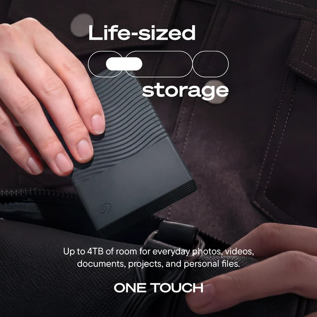 Alt view image 3 of 5 - Seagate One Touch 4 TB Portable Hard Drive 2.5" External STNR4000400