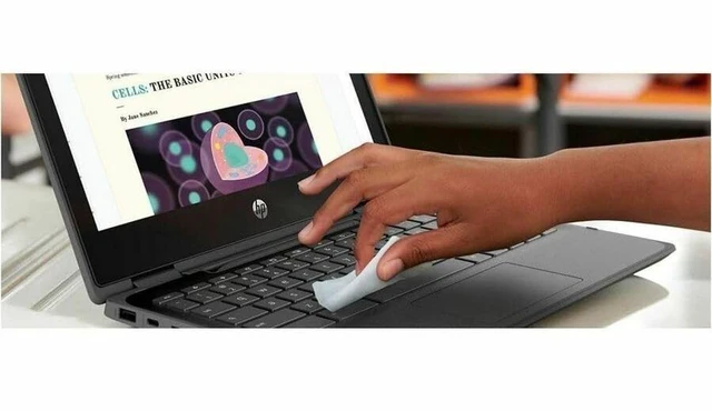 Alt view image 12 of 14 - HP Fortis G1i 11.6" Touchscreen Chromebook - Intel N150 - 8 GB - 64 GB Flash Memory - ChromeOS - B69SKUT#ABA