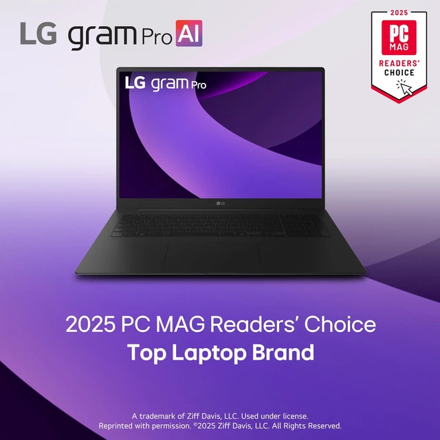 Alt view image 9 of 14 - LG gram Pro 17Z90TR-E.AAB4U1 17" Notebook - WQXGA - 144 Hz - Intel Core Ultra 7 255H - Intel Evo Platform - 16 GB - 1 TB SSD - Deep Black - Intel Chip - 2560 x 1600 - Windows 11 Home - NVIDIA RTX