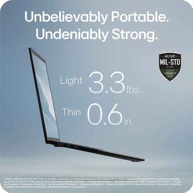 Alt view image 10 of 14 - LG gram Pro 17Z90TR-E.AAB4U1 17" Notebook - WQXGA - 144 Hz - Intel Core Ultra 7 255H - Intel Evo Platform - 16 GB - 1 TB SSD - Deep Black - Intel Chip - 2560 x 1600 - Windows 11 Home - NVIDIA RTX