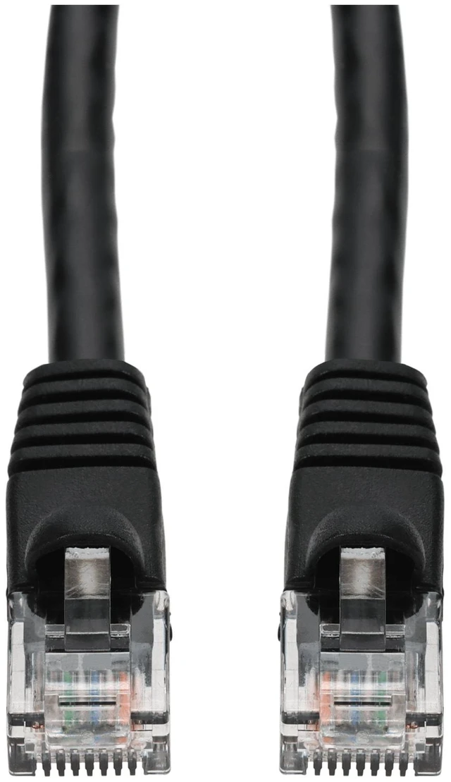 Alt view image 2 of 2 - AddOn 100ft Black CAT6 PVC Ethernet Cable Snagless Bubble Boot RJ-45 M/M CAT 6