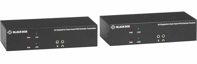 Alt view image 5 of 5 - Black Box KVX Series KVM Extender Kit over Fiber 4K DisplayPort USB 2.0 Hub Serial Audio Local Video KVXLCDPF200SFPBN3