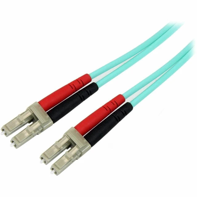 Alt view image 3 of 3 - StarTech 6m 19.7ft LC/UPC to LC/UPC OM3 Multimode Fiber Optic Cable Full Duplex 50/125 Zipcord 100G LSZH Fiber Jumper Cord