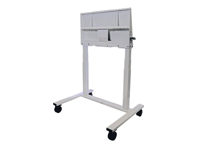 Alt view image 2 of 2 - ELECTRIC HEIGHT ADJUSTABLE FLOOR STND FSE-510-W UL LISTED WHT