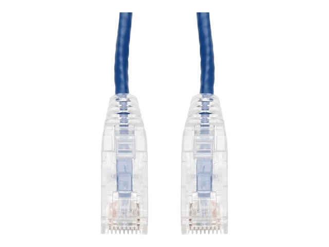 Alt view image 2 of 2 - AddOn 50ft Blue CAT6 Slim PVC Ethernet Cable Snagless Clear-Claw RJ-45 M/M CAT 6