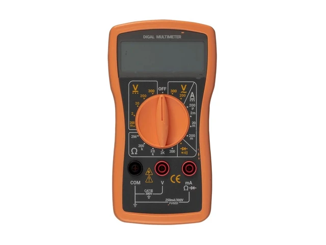 Alt view image 13 of 13 - Digital Multimeter For Testing Voltage, Current, Resistance, and Diodes, DC Voltage Range Scales: 300V, 200V, and 20V