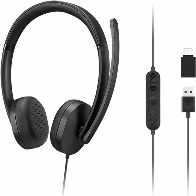 Main image of Lenovo 115 USB-A / USB-C Wired Stereo Headset GXD1R27243