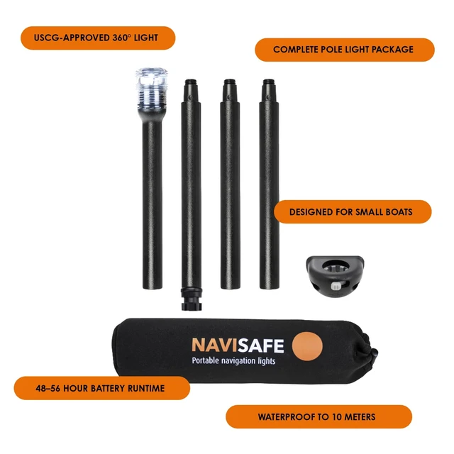Alt view image 9 of 12 - NAVISAFE BUILT-IN, ALL-WHITE POLELIGHT PACK