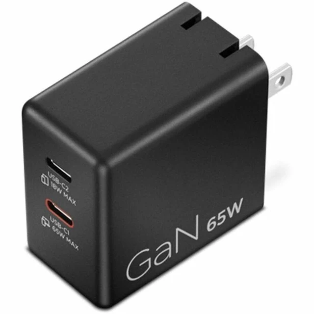 Main image of Lenovo Dual USB-C 65W GaN Charger 40AW065BUS