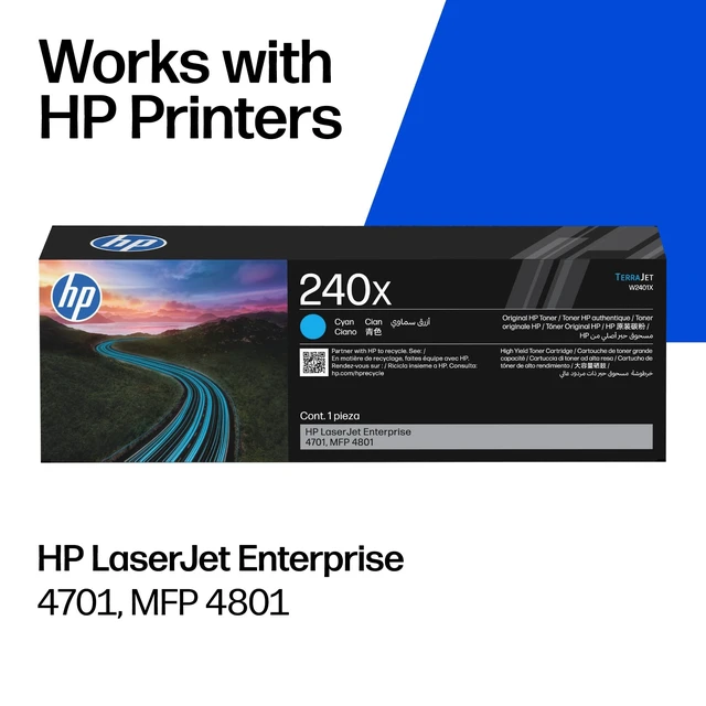 Alt view image 2 of 5 - HP 240X (W2401X) HIGH YIELD CYAN ORIGINAL LASERJET TONER CARTRIDGE
