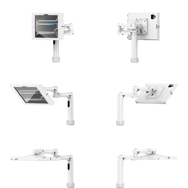 Alt view image 4 of 4 - Compulocks Cling Reach Mounting Arm for Tablet iPad Black Silver Landscape/Portrait