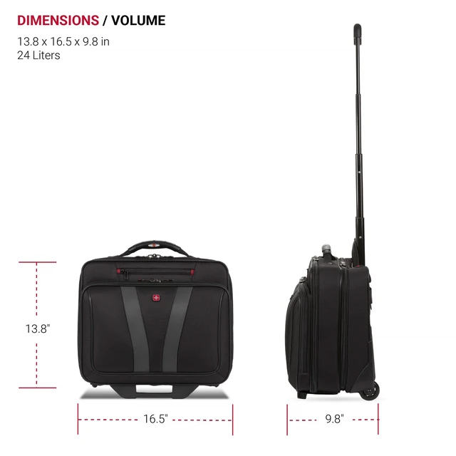 Alt view image 3 of 7 - SwissGear Granada Pro 602684 Carrying Case Roller for 17" Notebook Black