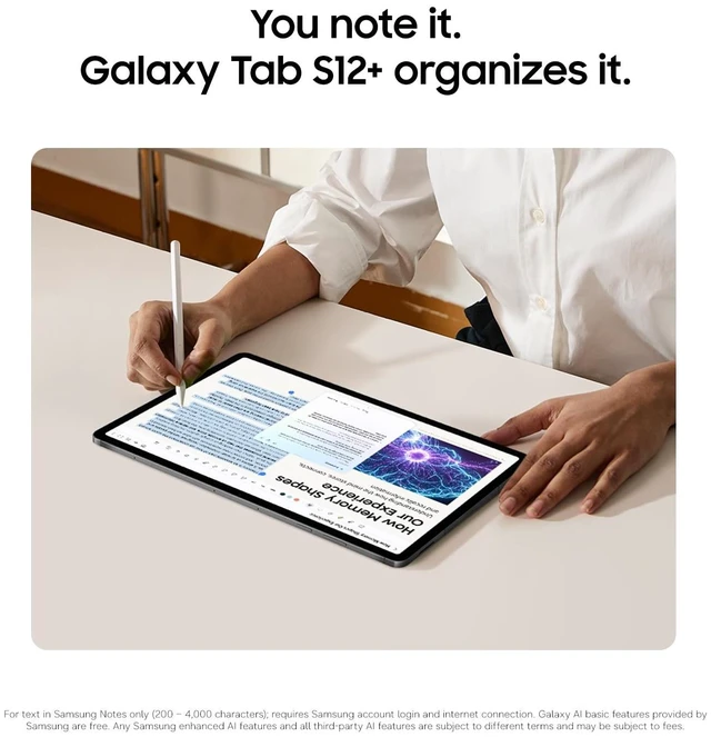 Alt view image 2 of 7 - SAMSUNG GALAXY TAB S12+ 5G 12+256GB (VZW) GRAY