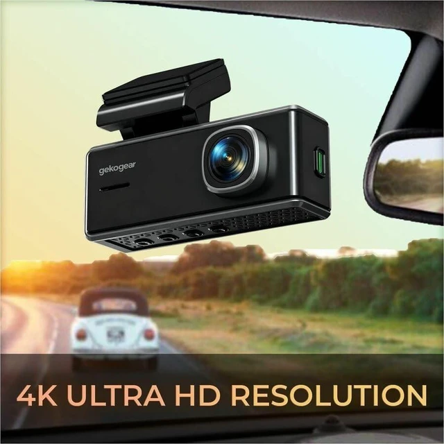 Alt view image 12 of 16 - GekoGear 4K Dash Cam with WIFI App Access - 3" Screen - Front View - Wireless - 3840 x 2160 Video