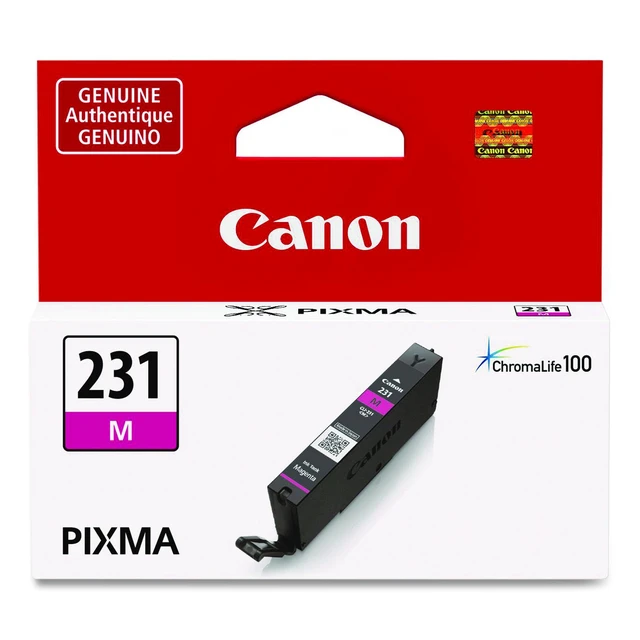 Alt view image 2 of 9 - Canon CLI-231 Genuine Magenta Ink Tank, Compatible with PIXMA TS8820 Printers