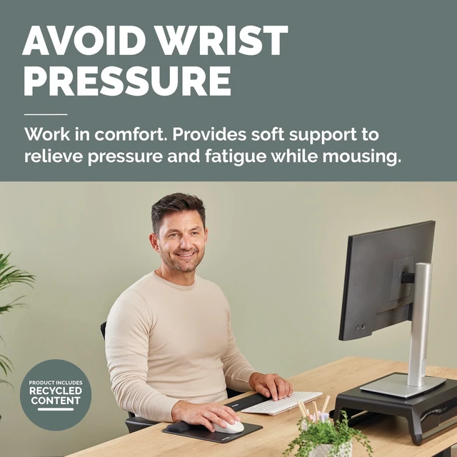 Alt view image 2 of 7 - BREYTA Mouse PAD Wrist Rest - Black 100145418