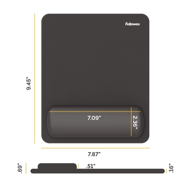 Alt view image 3 of 7 - BREYTA Mouse PAD Wrist Rest - Black 100145418