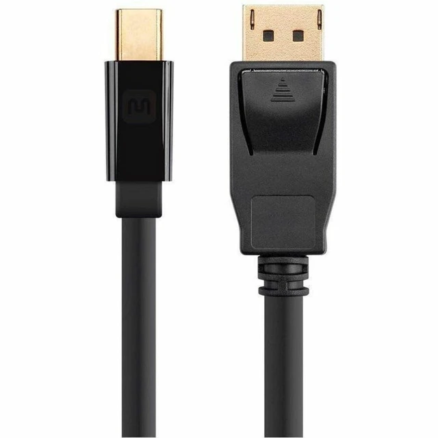 Alt view image 7 of 12 - Monoprice Mini DisplayPort 1.2 to DisplayPort Cable - 1.5 Feet - Black | 4K Capable, Supports 3D Video - Select Series