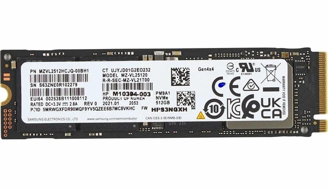 Main image of HP 512 GB Solid State Drive M.2 2280 Internal PCI Express NVMe PCI Express NVMe 4.0 x4 Mobile Workstation Notebook Computer Device Supported 3 Year Warranty AL0M8AA