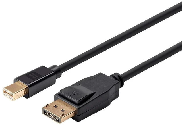 Alt view image 8 of 12 - Monoprice Mini DisplayPort 1.2 to DisplayPort Cable - 1.5 Feet - Black | 4K Capable, Supports 3D Video - Select Series