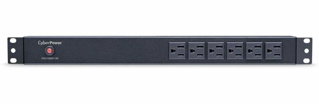Alt view image 4 of 9 - CyberPower PDU15B6F12R Basic PDU, 100-125V/15A, 18 Outlets, 1U Rackmount