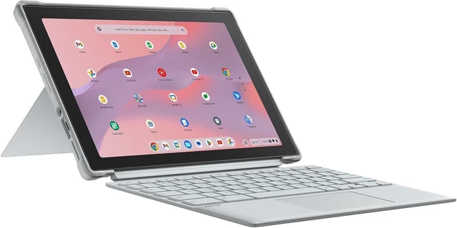 Alt view image 12 of 16 - Asus Chromebook Detachable CM3 CM3001DM2A-YZ44T-S 10.5" Touchscreen Rugged Detachable 2 in 1 Chromebook - WUXGA - Octa-core (ARM Cortex A76 + Cortex A55) - 4 GB - 64 GB Flash Memory - Fog Silver