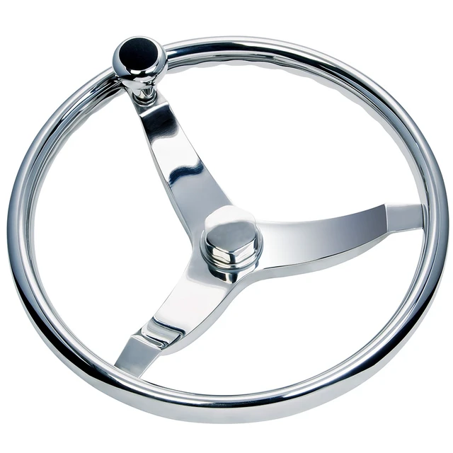Alt view image 2 of 2 - Schmitt Marine Vision FX Model 714 - 13.5" Wheel w/Knob & Finger Grip - 3/4" Tapered Shaft w/Faux Nut - 1/2" & 3/4" Adapters