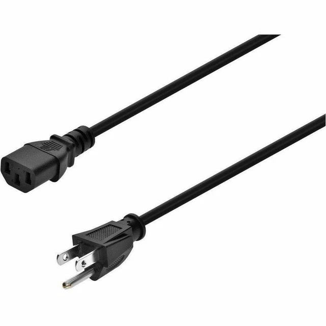 Alt view image 7 of 7 - Monoprice 3ft 16AWG Power Cord Cable w/ 3 Conductor PC Power Connector Socket, 13A (NEMA 5-15P to IEC-320-C13)
