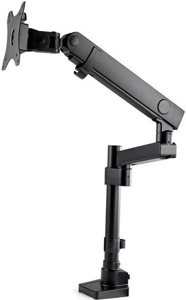 Main image of StarTech Desk Mount Single Monitor Arm for up to 34" Display Black ARMPIVOT2USB3