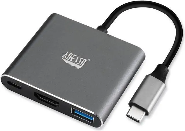 Main image of Adesso 3-IN-1 USB-C Multi-Port Docking Station TAA Compliant AUH4010